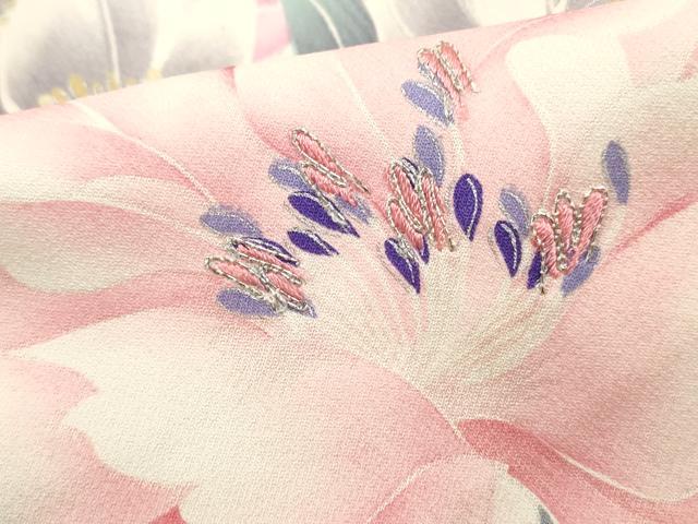 平和屋着物■豪華振袖　駒刺繍　渡橋花文　牡丹　暈し染め　正絹　逸品　DABI1616qa