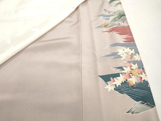 平和屋着物■豪華色留袖　風景花文　暈し染め　金彩　正絹　逸品　DABI1619qa