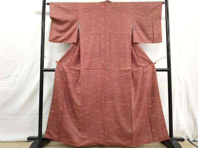 平和屋着物■上質な小紋　露芝地紋　芒　ススキ　金彩　正絹　逸品　DABI1620qa