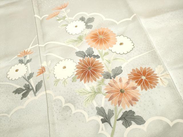 平和屋着物■訪問着　刺繍　草花文　金彩　正絹　逸品　DABI1624qa