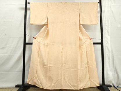 平和屋着物■上質な色無地　饅頭菊地紋　雄黄色　正絹　逸品　DABI1625qa