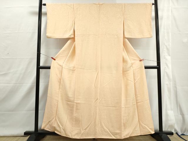 平和屋着物■上質な色無地　饅頭菊地紋　雄黄色　正絹　逸品　DABI1625qa