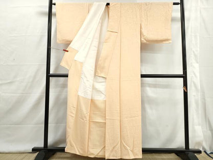 平和屋着物■上質な色無地　饅頭菊地紋　雄黄色　正絹　逸品　DABI1625qa