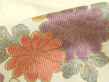 平和屋着物■上質な小紋　重ね色紙花文　金彩　正絹　逸品　DABI1629qa