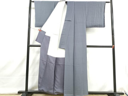 平和屋着物■上質な色無地　薄鼠色　正絹　逸品　DABI1630qa