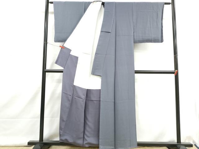 平和屋着物■上質な色無地　薄鼠色　正絹　逸品　DABI1630qa