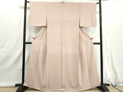 平和屋着物■上質な色無地　灰梅色　正絹　逸品　DABI1632qa