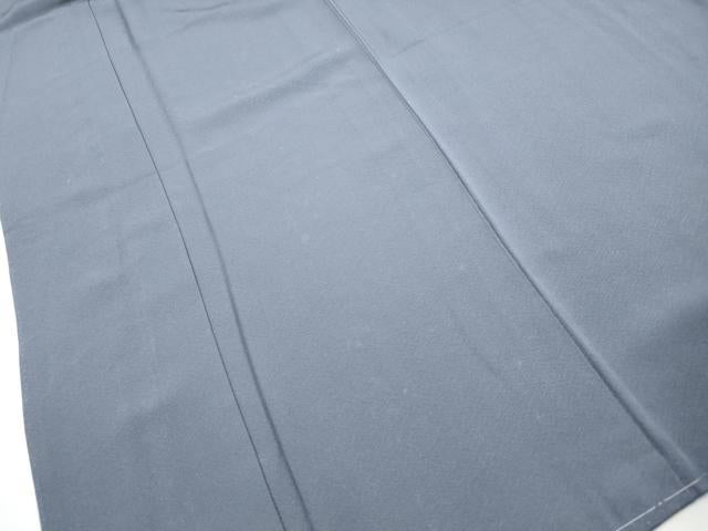 平和屋着物■上質な色無地　藍鼠色　正絹　逸品　DABI1636qa