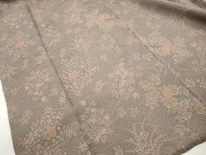 平和屋着物■上質な小紋　流水花文　正絹　逸品　DABI1637qa
