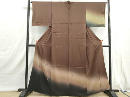 平和屋着物■訪問着　仕覆文　器物　暈し染め　金銀彩　正絹　逸品　DABI1642qa