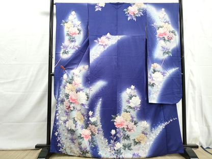 平和屋着物■豪華振袖　枝花文　牡丹　暈し染め　正絹　逸品　DABI1647qa