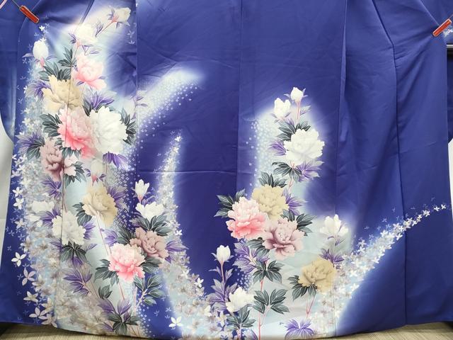 平和屋着物■豪華振袖　枝花文　牡丹　暈し染め　正絹　逸品　DABI1647qa