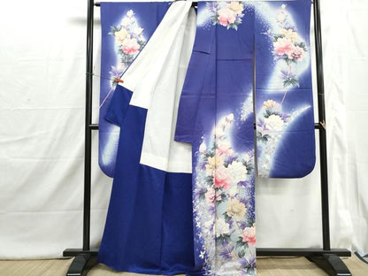 平和屋着物■豪華振袖　枝花文　牡丹　暈し染め　正絹　逸品　DABI1647qa