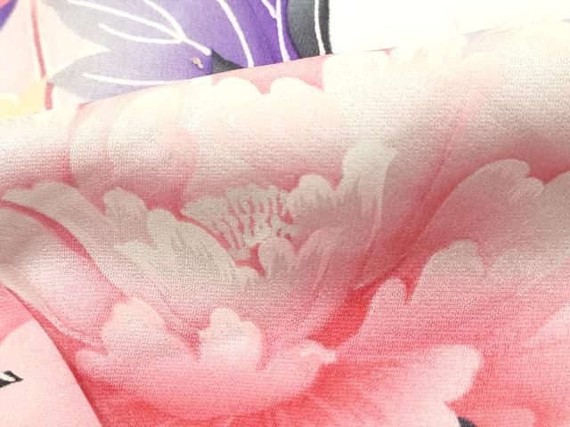 平和屋着物■豪華振袖　枝花文　牡丹　暈し染め　正絹　逸品　DABI1647qa