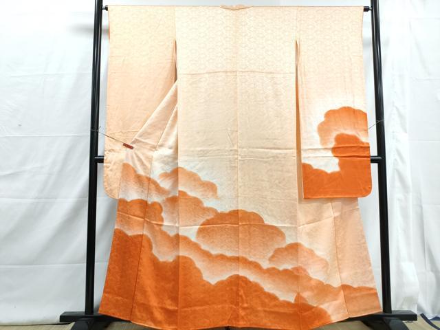 平和屋着物■豪華振袖　重ね雲文　暈し染め　正絹　逸品　DABI1648qa