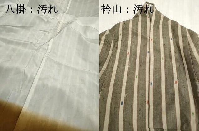 平和屋着物■上質な紬　間道　正絹　逸品　DABI1652qa