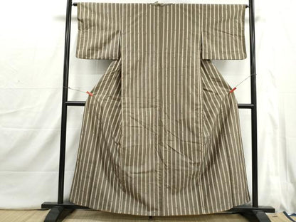 平和屋着物■上質な紬　間道　正絹　逸品　DABI1652qa