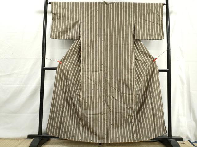 平和屋着物■上質な紬　間道　正絹　逸品　DABI1652qa