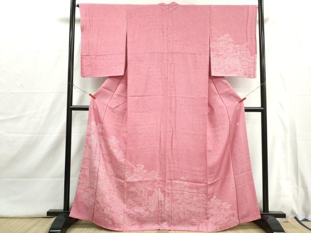 平和屋着物■訪問着　江戸小紋　風景花文　松竹梅　やまと誂製　正絹　逸品　DABI1658qa
