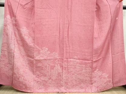 平和屋着物■訪問着　江戸小紋　風景花文　松竹梅　やまと誂製　正絹　逸品　DABI1658qa