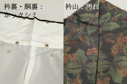 平和屋着物■本場大島紬　草花文　正絹　逸品　DABI1660qa