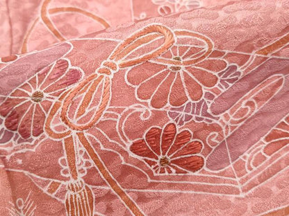 平和屋着物■訪問着　絞り　刺繍　花文箱文　正絹　逸品　DABI1661qa