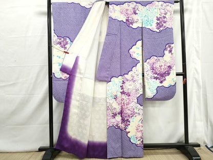 平和屋着物■豪華振袖　絞り　道長乱菊文　金彩　正絹　逸品　DABI1662qa