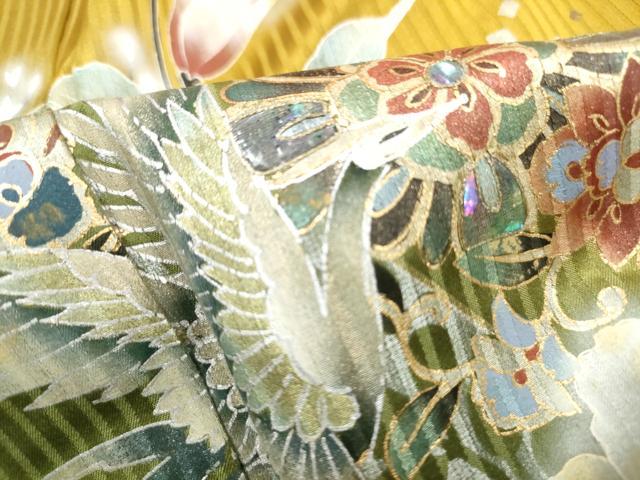 平和屋着物■訪問着　鳳凰花文　暈し染め　金銀彩　正絹　逸品　DABI1665qa
