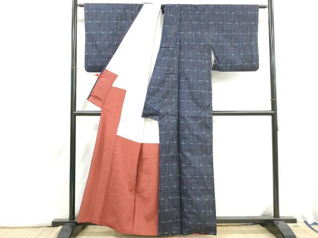 平和屋着物■上質な紬　抽象間道　正絹　逸品　DABI1668qa