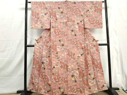 平和屋着物■上質な小紋　道長鳳凰文　金彩　正絹　逸品　DABI1671qa