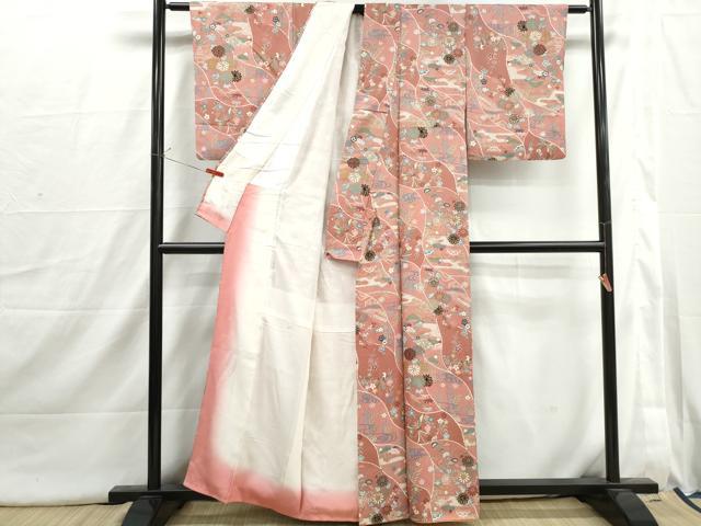 平和屋着物■上質な小紋　道長鳳凰文　金彩　正絹　逸品　DABI1671qa
