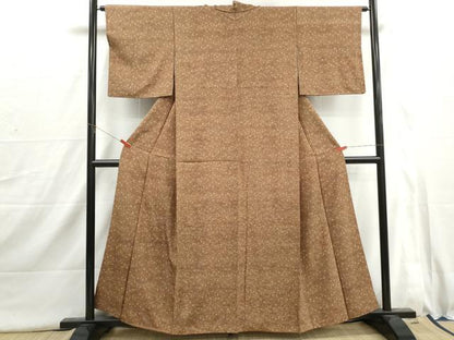 平和屋着物■上質な小紋　流水花文　正絹　逸品　DABI1673qa