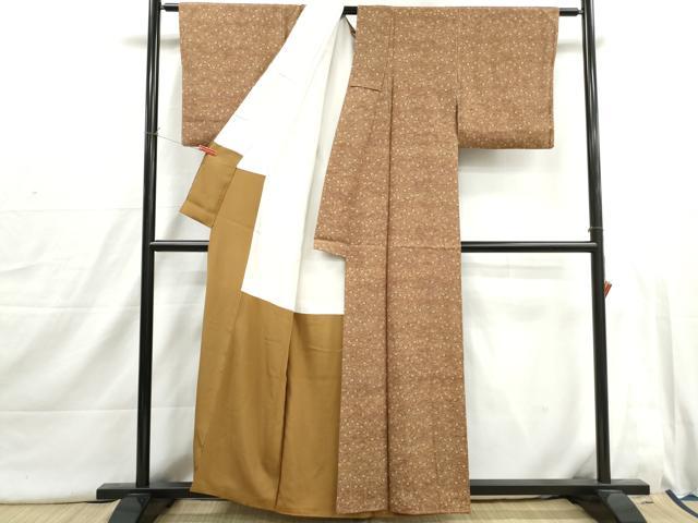 平和屋着物■上質な小紋　流水花文　正絹　逸品　DABI1673qa