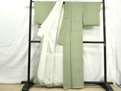 平和屋着物■江戸小紋　鮫小紋柄　鬼しぼ縮緬　正絹　逸品　DABI1675qa