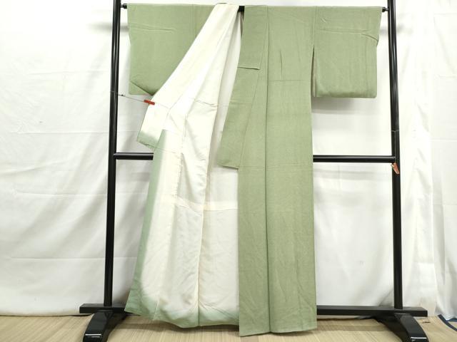 平和屋着物■江戸小紋　鮫小紋柄　鬼しぼ縮緬　正絹　逸品　DABI1675qa