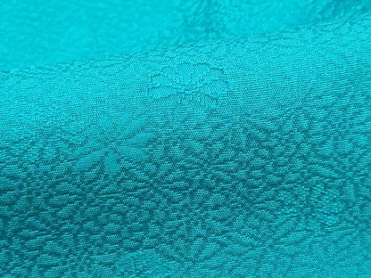 平和屋着物■上質な色無地　小花尽くし地紋　浅葱色　さが美扱い　正絹　逸品　DABI1678qa