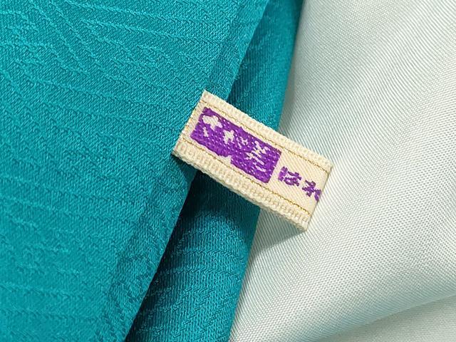 平和屋着物■上質な色無地　小花尽くし地紋　浅葱色　さが美扱い　正絹　逸品　DABI1678qa