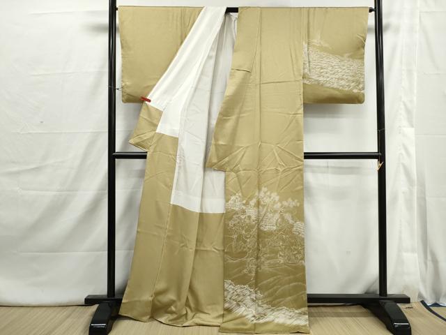 平和屋着物■訪問着　刺繍　人物風景文　金彩　正絹　逸品　DABI1679qa