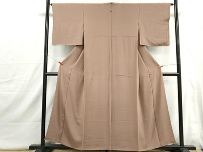 平和屋着物■上質な色無地　梅染色　ほていや扱い　正絹　逸品　DABI1690qa