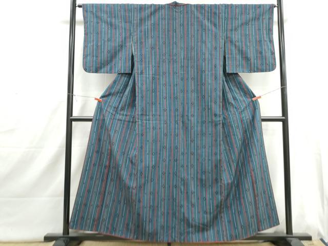 平和屋着物■上質な紬　抽象花間道　正絹　逸品　DABI1695qa