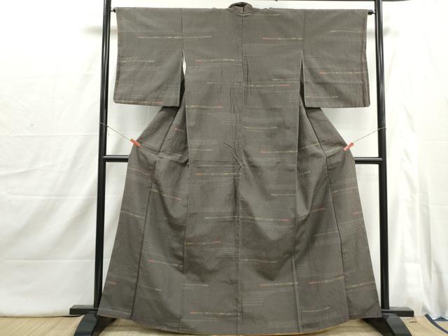 平和屋着物■上質な紬　総絞り　横段文　正絹　逸品　DABI1696qa
