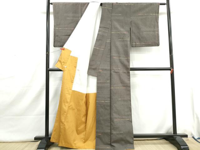 平和屋着物■上質な紬　総絞り　横段文　正絹　逸品　DABI1696qa
