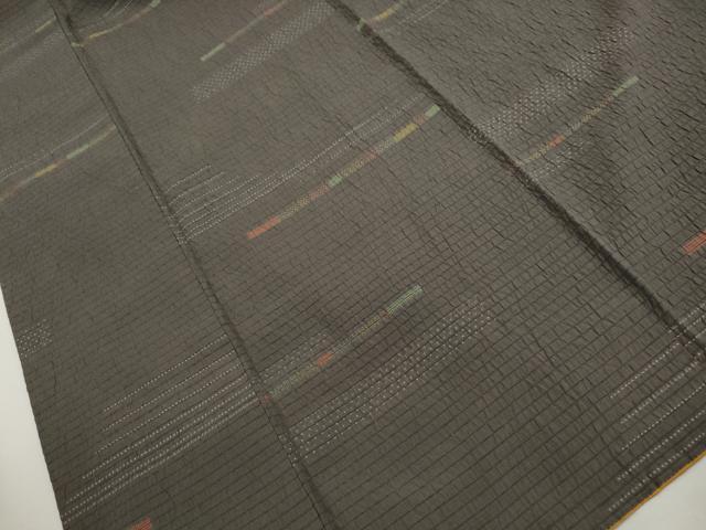 平和屋着物■上質な紬　総絞り　横段文　正絹　逸品　DABI1696qa