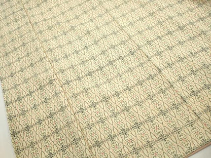 平和屋着物■上質な小紋　抽象花文　正絹　逸品　DABI1700qa