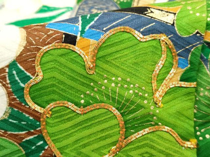 平和屋着物■豪華振袖　駒刺繍　御所車枝花文　暈し染め　金彩　正絹　逸品　DABI1709qa