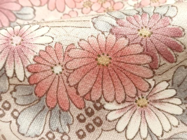 平和屋着物■上質な小紋　風景草花文　正絹　逸品　DABI1723qa