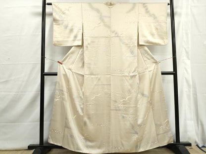平和屋着物■上質な小紋　霞飛鳥文　暈し染め　金銀彩　正絹　逸品　DABI1724qa