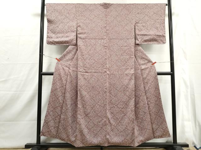平和屋着物■上質な小紋　絞り　草花文　正絹　逸品　DABI1741qa
