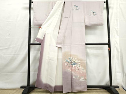 平和屋着物■訪問着　風景草花文　暈し染め　正絹　逸品　DABI1744qa