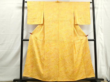 平和屋着物■上質な小紋　絞り　流水文　暈し染め　正絹　逸品　DABI1747qa